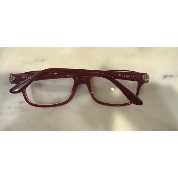 Bulgari BVLGARI 4086-B 826 Red Crystal Eyeglasses Frame 54-17 135 Made In Italy
